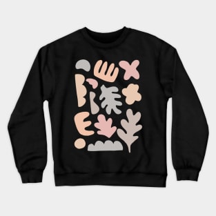 Organic Shapes Abstract Pattern In Soft Colors Crewneck Sweatshirt